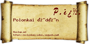 Polonkai Ödön névjegykártya